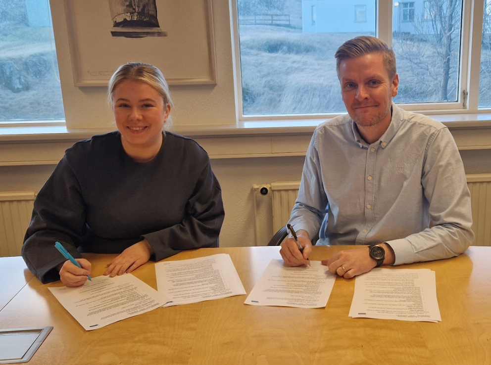 Kristján Guðmundsson Markaðsstofu Vesturlands og Thelma Harðardóttir Haukey