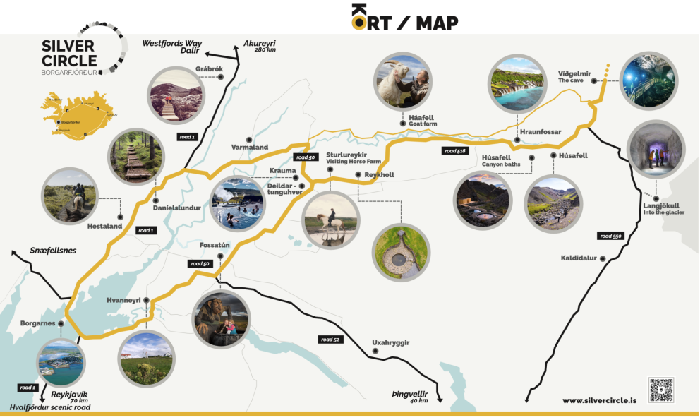Silver circle travel route map